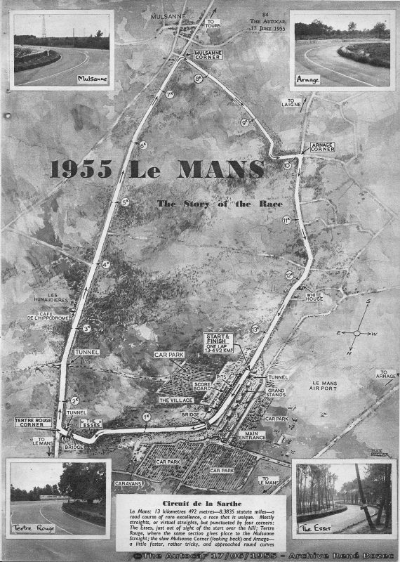 Le tracé du circuit en 1955