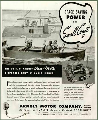 Publicité d'époque pour le moteur Sea-Mite