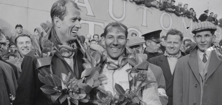 John Fitch et Stirling Moss couronnés Source : Collection George Phillips