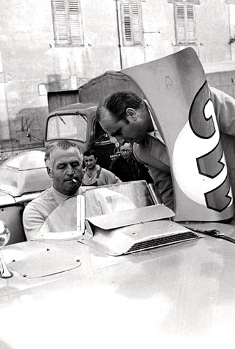Fangio et Kling, peu de temps avant la course.